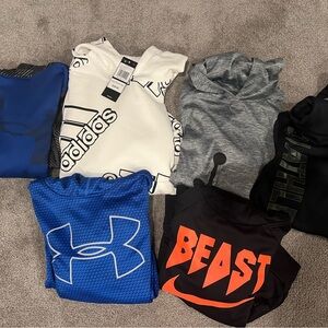 Boys Youth Medium Hoodies: Nike, Under Armour, Adidas, Air Jordan Hoodie Lot #6